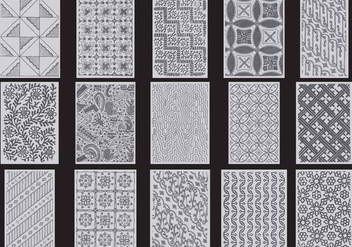 Gray Toile Textures - бесплатный vector #401387